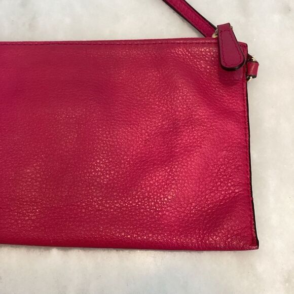 Michael Kors Pebbled Leather Clutch with Metallic Logo Wristlet - Picture 6 of 14